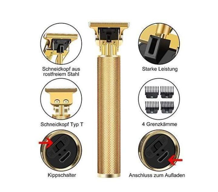 Professional Hire Clipper Grooming Rechargeable Cordless Cutting T-Blade